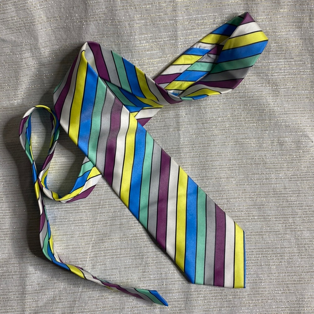 CLERICCI  Men’s tie USED multicolored #365